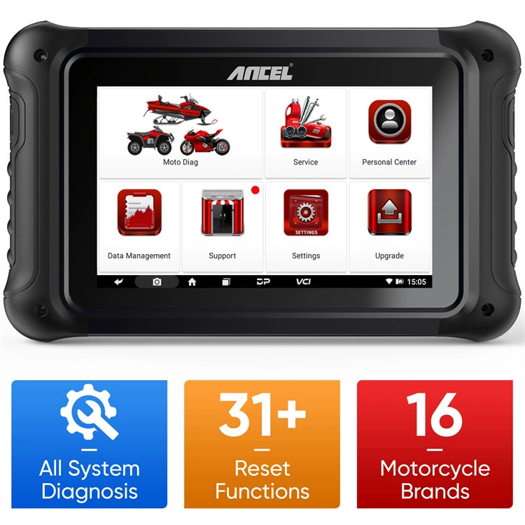 ANCEL MT700 мотоцикл полный системный детектор мотоцикла диагностический инструмент для технического обслуживания зарубежная версия