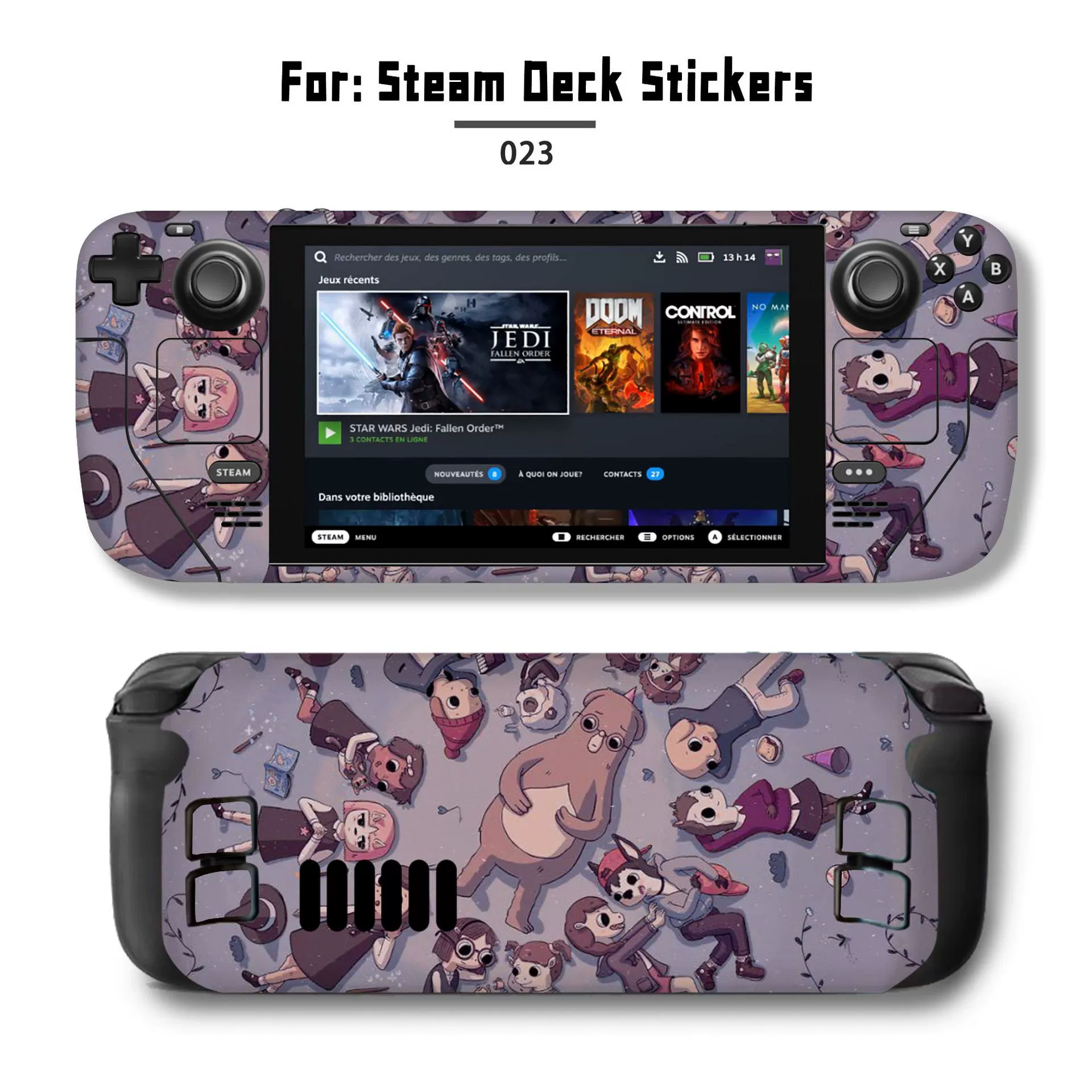 Подходит для наклейки Steam Deck, наклейка на Steam Deck Patch, Steam Panda, вручную, персональный пиксель