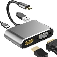 type-cתhdmi vga usb3.1 pd ��չ��USB-C�ĺ�һ����ת����֧��4K