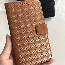 新款适用iphone14编织纹通用皮套 万能硅胶翻盖手机壳 钱包套现货