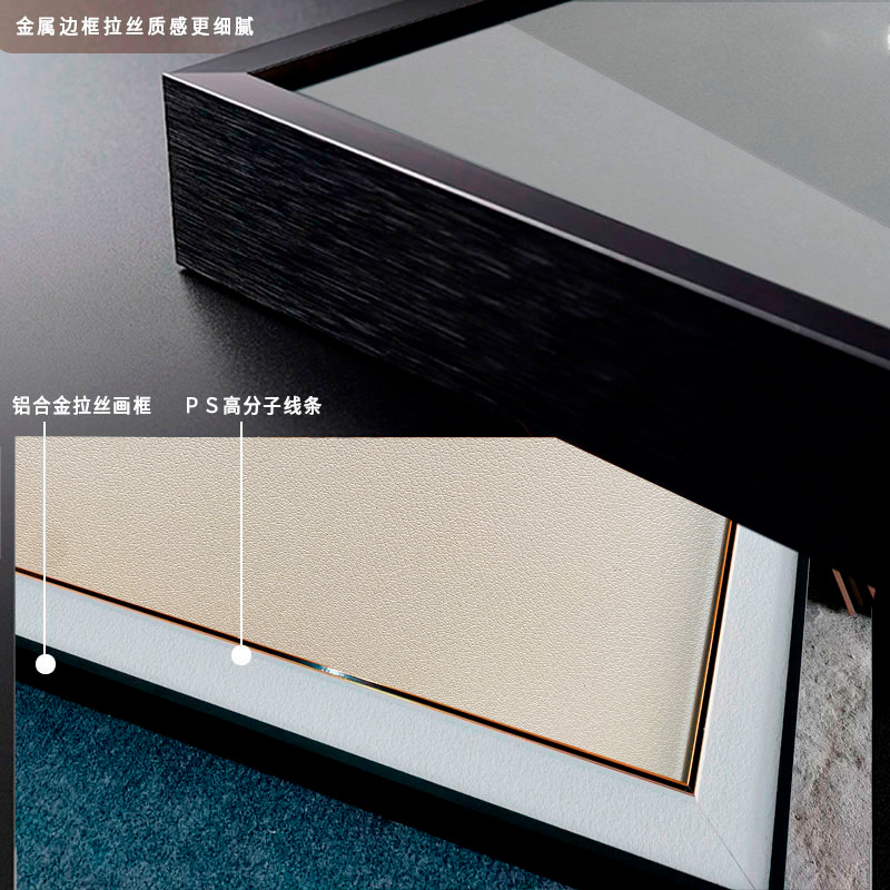 Modelado minimalista moderno pintura decorativa mural cuadrado arte petaca sala de estar sofá pared de fondo pintura colgante tridimensional