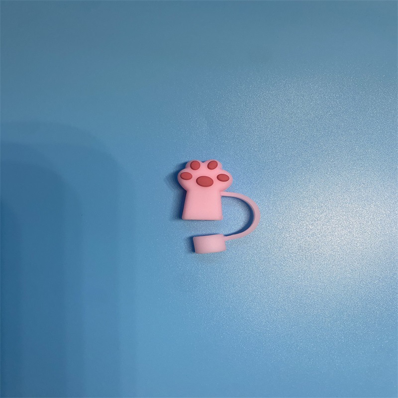 Cubierta de paja a prueba de polvo Enchufe de paja rojo neto transfronterizo linda chica tapa de paja de silicona cubierta de paja de té de leche de calidad alimentaria