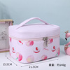 Polyurethane waterproof cosmetic bag, storage system for traveling, black set, simple and elegant design