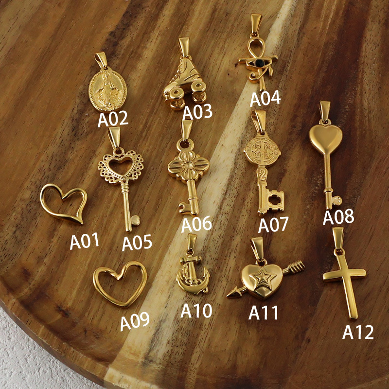 4g Weight Pendant Jewelry Making Type Real Gold Plated Plating Material DIY Jewelry Accessories Classification 1 Piece Quantity 304 Stainless Steel, 316 Stainless Steel Material Cross, Heart Shape Pattern Elegant, Simple Style, Streetwear Style Waterproof Non Tarnish, Irregular, Plating Craft 1 Piece 304 Stainless Steel 316 Stainless Steel Real Gold Plated Cross Heart Shape Pendant DIY Jewelry Accessories 无