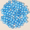 100 pieces/bag acrylic square mixed alphabet bead 6mm color English letter large hole bead DIY accessories