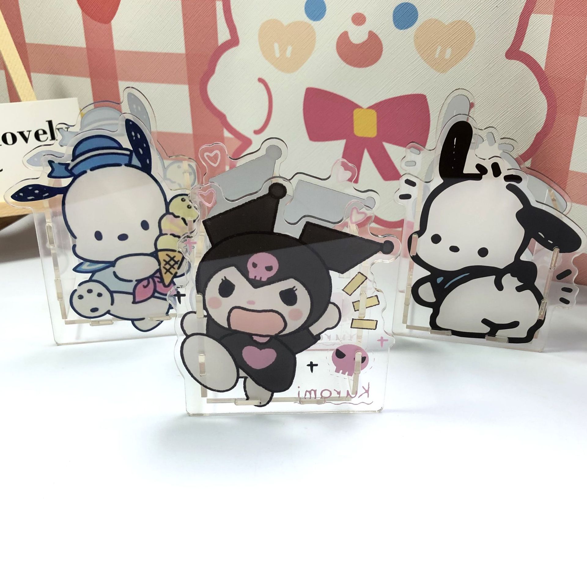 庫洛米帕恰狗亞克力透明筆筒大容量學生桌面文具收納盒可愛少女心