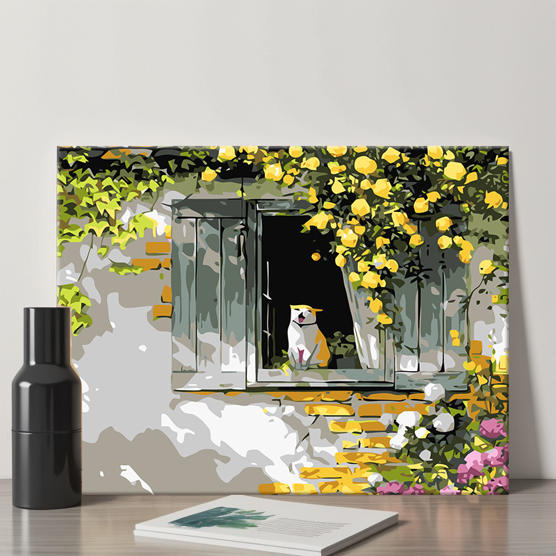 40 × 50 pintura al óleo digital color paisaje pintura pintada a mano relleno de color para niños curado fábrica de pintura decorativa al por mayor