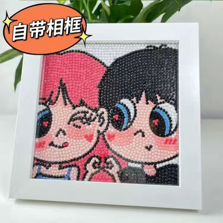 Diamante infantil DIY hecha a mano con material de marco paquete de dibujos animados Sanliou pegatinas de diamante regalo al por mayor pinturas de mampostería