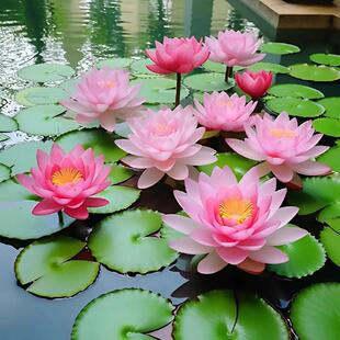Large Root Block Water Lily Courtyard Pond Flower Hydroponic Plant Four-Season Lotus Potted Water-Grown Flower Rootstock Blooms in the Same Year