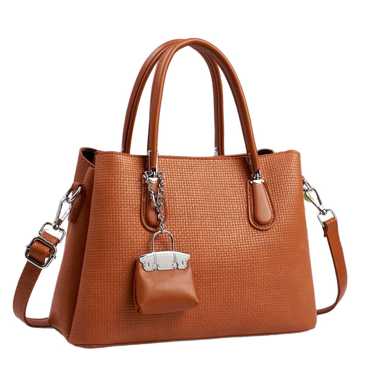 Bolso bandolera de un solo hombro bolso femenino 2025 nuevo bolso cuadrado portátil de mediana edad de moda para damas de cercanías