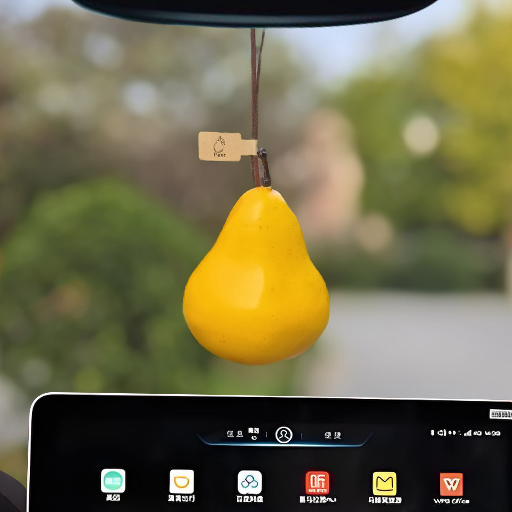 Apple automóvil colgante de viaje seguro llavero de automóvil atmósfera creativa colgante de espejo retrovisor colgante adornamiento en línea