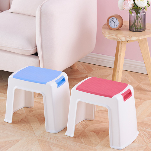 Living room plastic stool household thickened door Nordic shoe changing stool square stool wholesale bathroom non-slip children's low bench