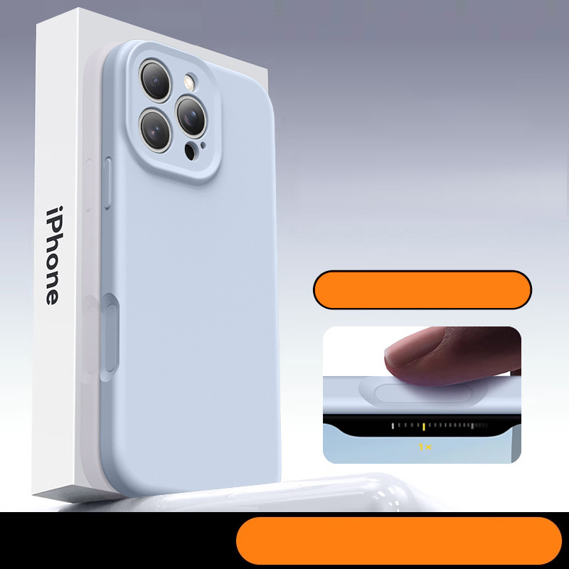 Nueva funda integrada con botón de cámara de silicona líquida, compatible con iPhone 14, iPhone 17, botón de cámara con IA, iPhone 15.
