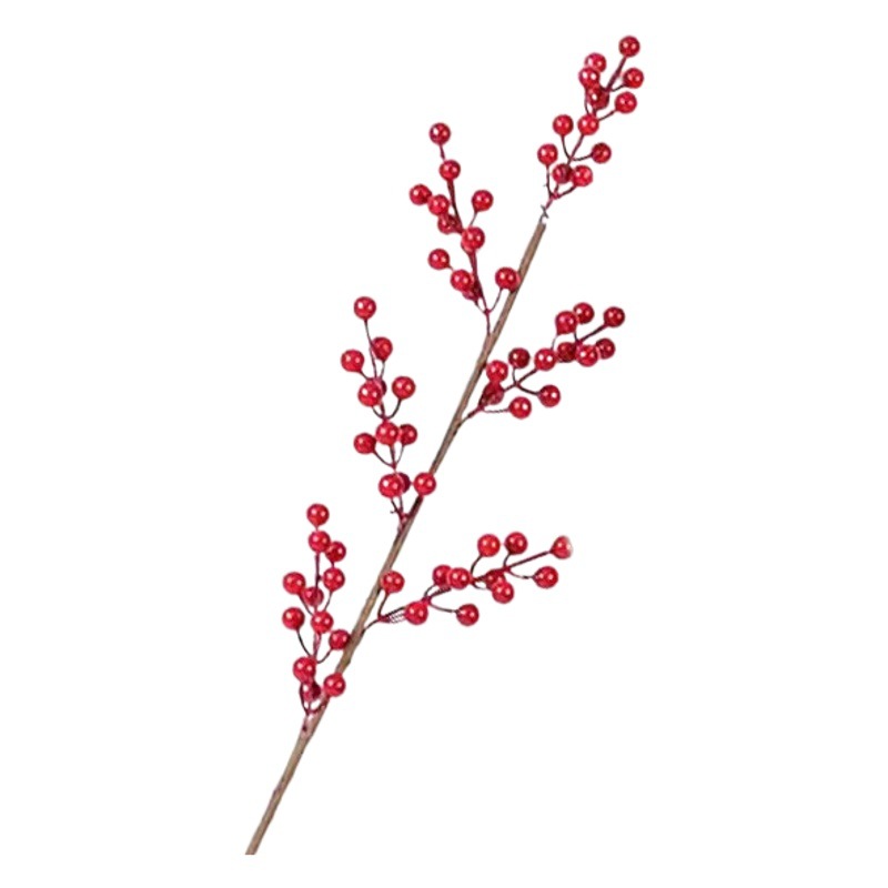 Rama de Flores Artificiales de Estilo Europeo, Hoja de Ginkgo, Hoja de Baya, Arte Floral Hecho a Mano, Decoración Nórdica