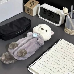 クリエイティブぬいぐるみ筆袋ins風高颜値ソフト萌え癒し解凍人形文房具収納袋文房具袋