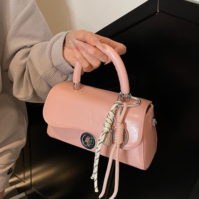 Bolso de mano popular de comercio exterior retro de piel de cera de aceite 2025 nuevo nicho de moda bolso de hombro bolso de moda universal