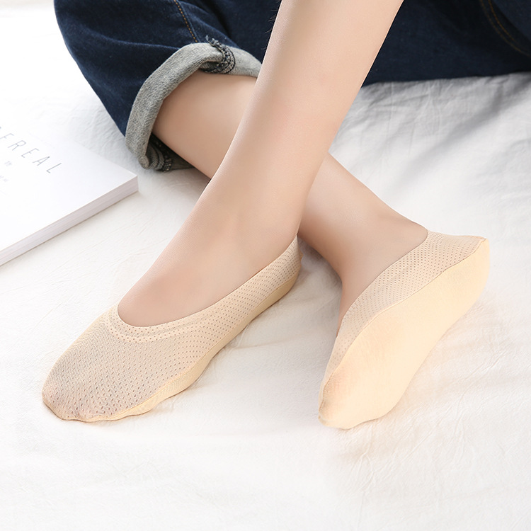 New Style Short Socks Shallow-top Boat Socks Women's Low-top Socks Silicone Thin Ice Stockings Mesh Invisible Socks for Children Spring and Summer