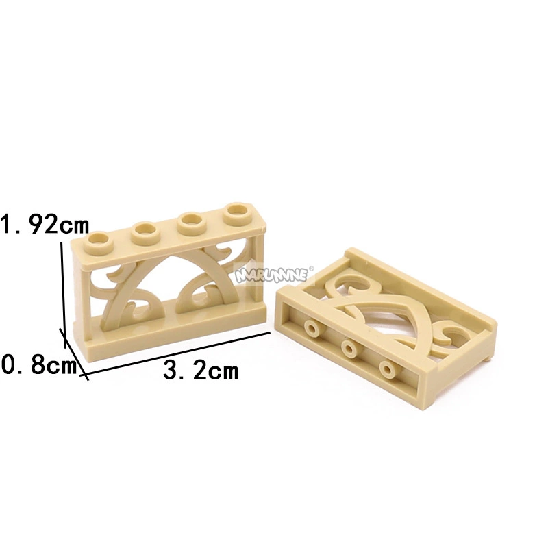 domestic small particle building blocks совместимы с универсальными запчастями 19121 1x4x2 вырезанные полые перила 0.1KG