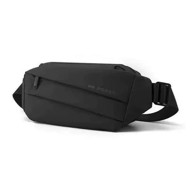 Cross-Border Men's Waist Bag, Outdoor Running Mobile Phone Bag, Multi-Functional Large-Capacity Casual Shoulder Bag, Leather Film Waterproof Crossbody Bag