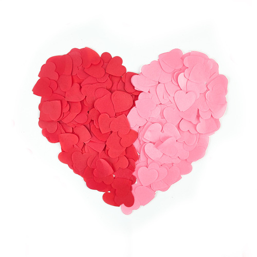 Valentine's Day heart-shaped confetti Amazon confetti paper pieces wedding party heart-shaped throwing confetti multi-colored confetti