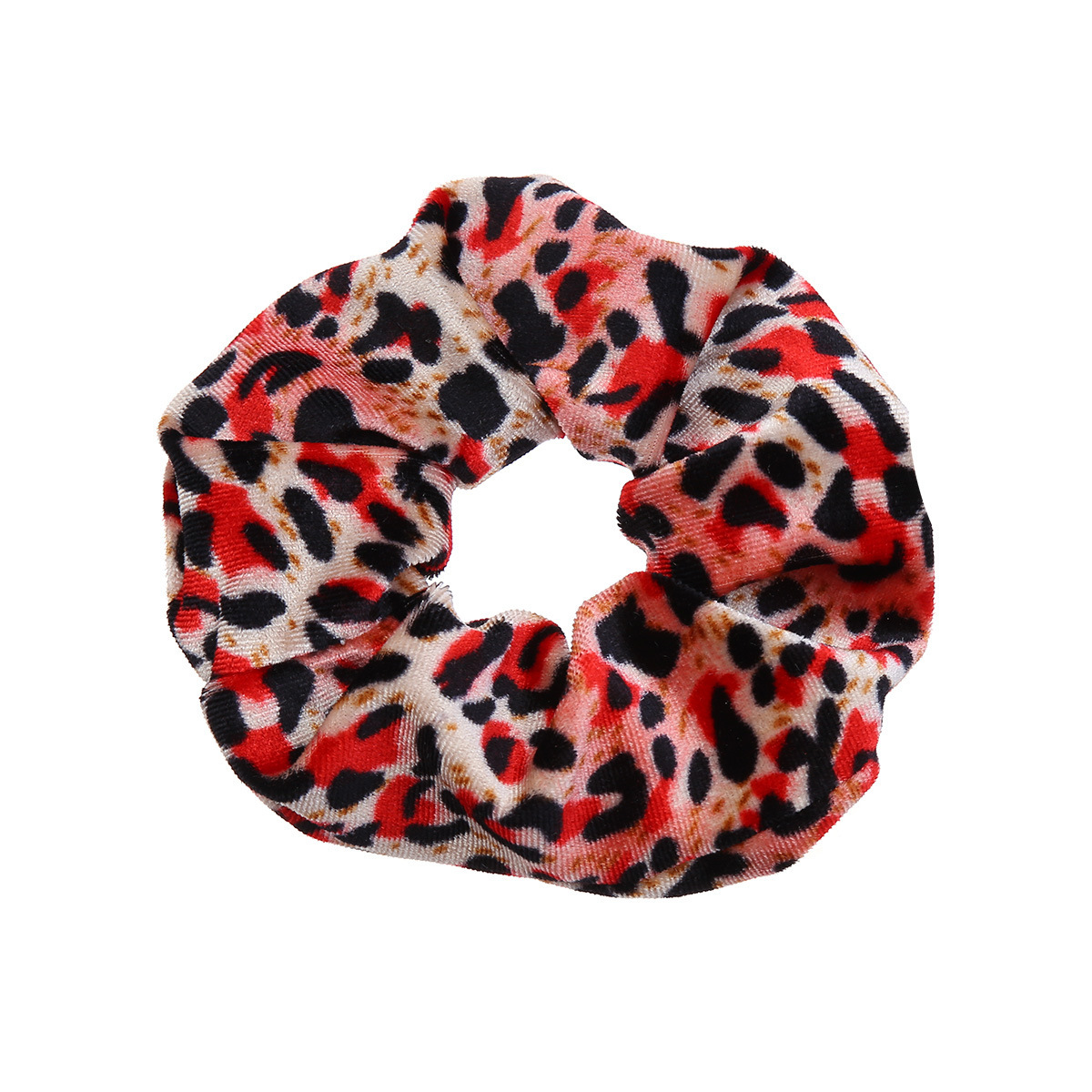 Korean Style Flannel Leopard Print Hair Rope Headdress Wholesale display picture 3