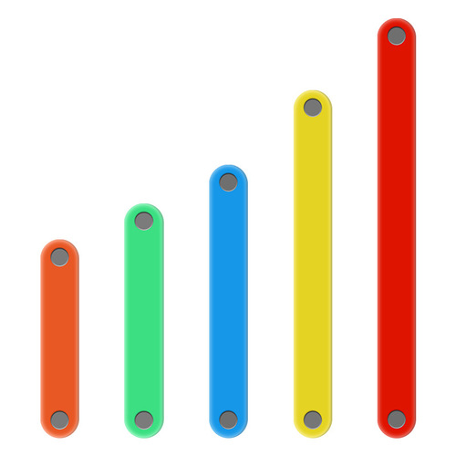 Magnetic polygon splicing bars parallelogram movable frame triangular side relationship graphic splicing teaching aid
