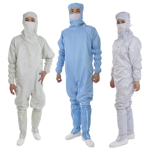 Anti-static Class 100 Cleanroom Suit, Precision Semiconductor Dustproof Suit, Hooded One-piece Cleanroom Suit, Anti-static Workwear