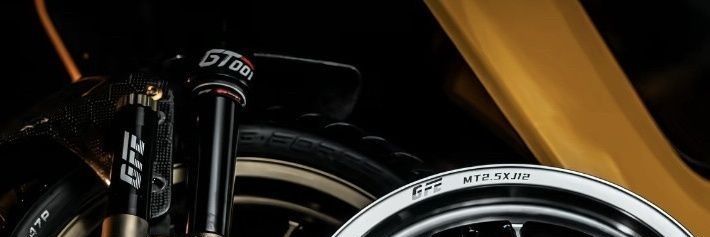 Nine-Speed Shadow Wheel Hub Upgrades to Extreme Core Dual Disc Brake E-Front Bronze Color, Suitable for Modifying Niu GF with Forged Wheel Hubs