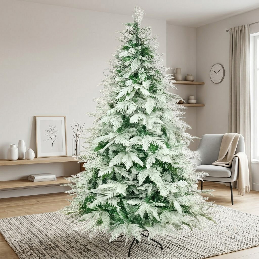 Explosión de árbol de Navidad 1.8-2.4m multi-tamaño flocado árbol de Navidad en el hogar centro comercial hermosa decoración de vacaciones