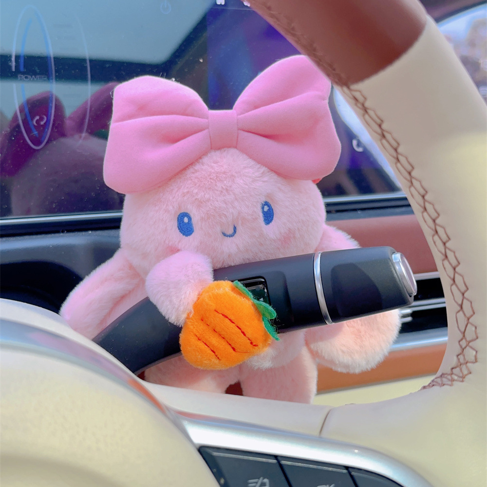 Celebridad de Internet lindo conejo decoración de coche limpiaparabrisas palanca de cambios de dirección joyería interior del coche pantalla personalidad diosa