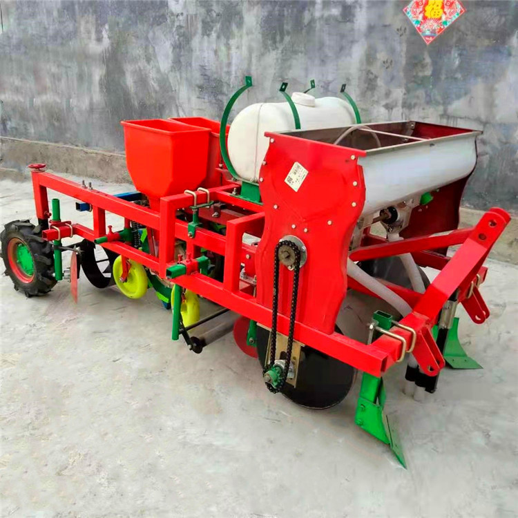 手扶拖拉机四轮拖拉机 牵引花生播种机 花生精播机 花生点播机