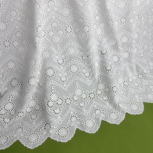 棉布刺绣辅料女装服装配饰桌布绣花布料白色舞台婚礼窗帘台桌布