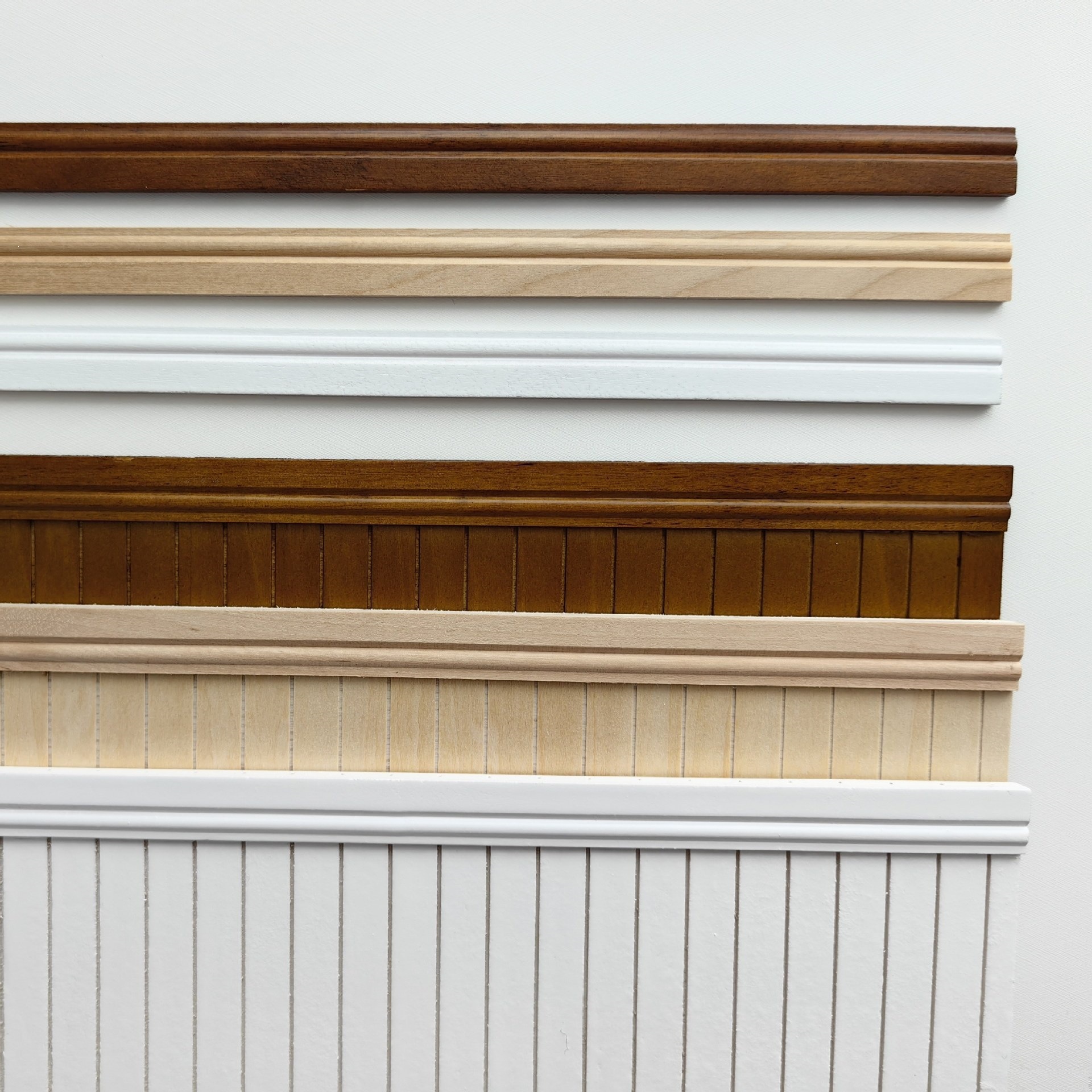 Wooden 8-wainscoting wall panel, 61 decorative lines, foam particle BJD doll, baseboard, wainscoting, 2-part room design.