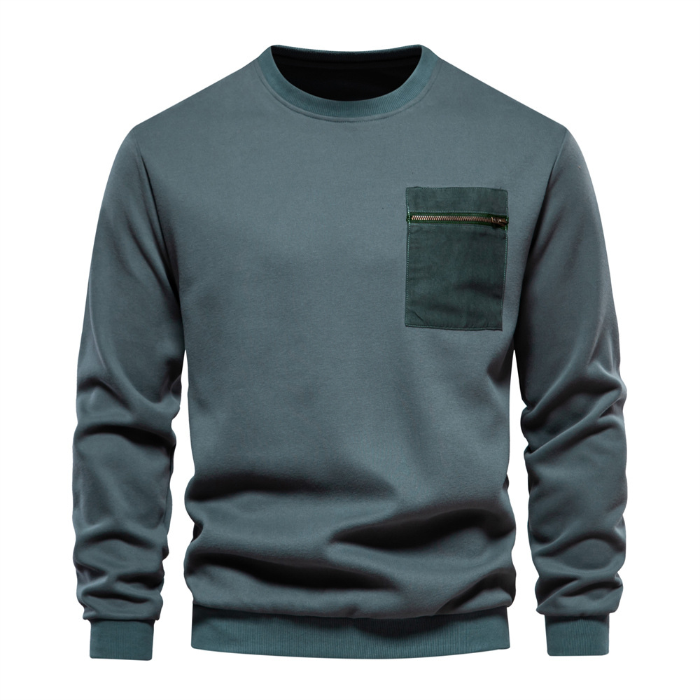 2023 autumn new long sleeved hoodie trend men's loose casual round neck pullover men's hoodie_voghion.com