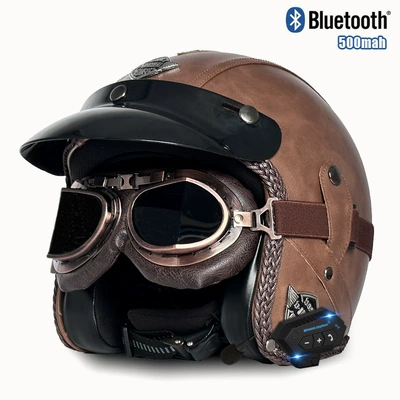 3C certification cross-border electric motorcycle — Motosiklet kaskı (dəbilqə) - v-brown-flat-bronze-mirror-bluetooth-s
