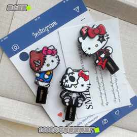 甜酷可爱kitty猫醋酸发夹韩系时尚碎发卡刘海侧边夹高级感鸭嘴夹