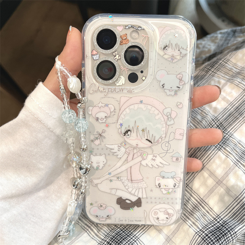动漫二次元天使翅膀女孩适用iPhone16苹果15ProMax手机壳14小众13|undefined