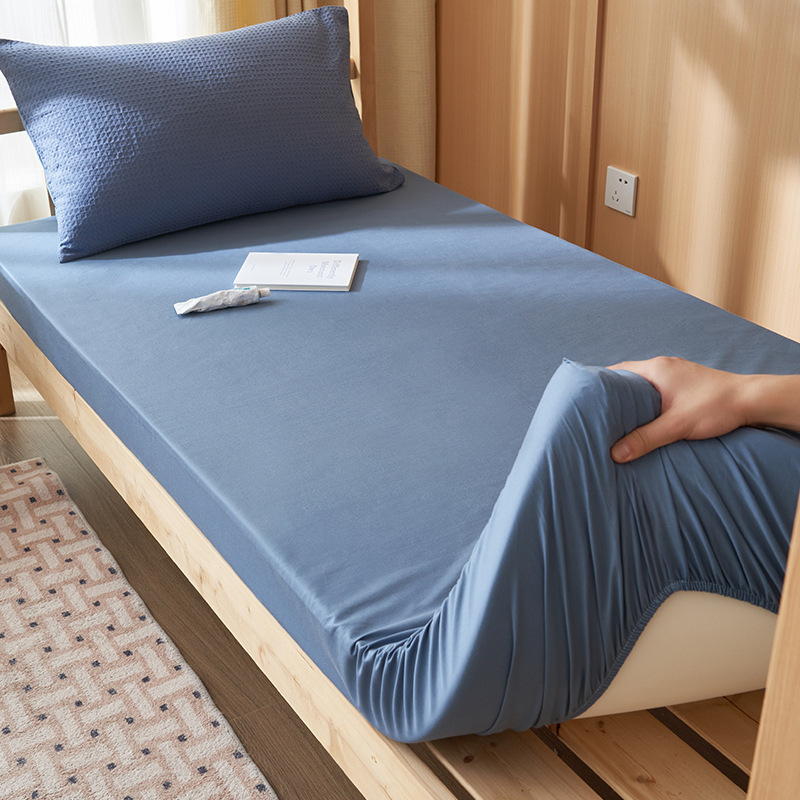Sombrilla de cama de algodón de una sola pieza para dormitorio universitario 90x190 funda protectora de colchón de dormitorio individual funda de sábana de algodón