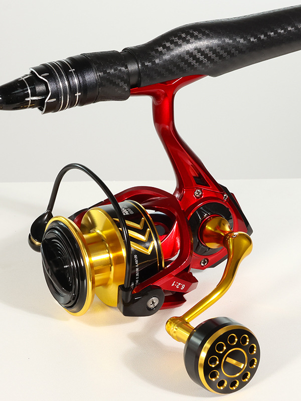 Carrete de spinning sin holguras, bobina profunda totalmente metálica, modelo insignia de alta velocidad, carrete para pesca en mar, carrete para pesca con señuelos, transfronterizo.