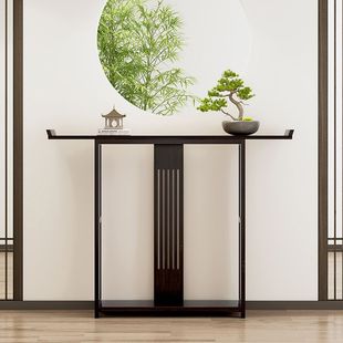 New Chinese Style Table Solid Wood Entrance Table Zen Style Modern Entrance Table Antique Wall Corridor Decorative End View Table