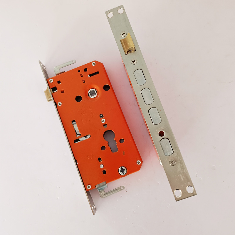 防盗门锁体方柱24*240铜舌不锈钢面板加重防锈机械房门锁防撬