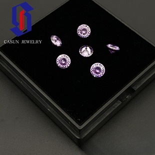 in stock Wholesale Domestic Plated Color Round Color Mosan Bare Stone Gem Wholesale 5.0MM-9.0MM Source Factory