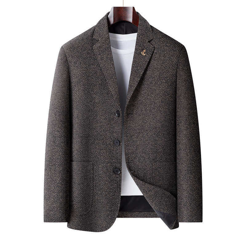 Large Size Monochrome Spring and Autumn New Plus Size Casual Suit Jacket Light Luxury Men's Suit Jacket Large Size Monochrome Spring and Autumn New Plus Size Casual Suit Jacket Light Luxury Men's Suit Jacket