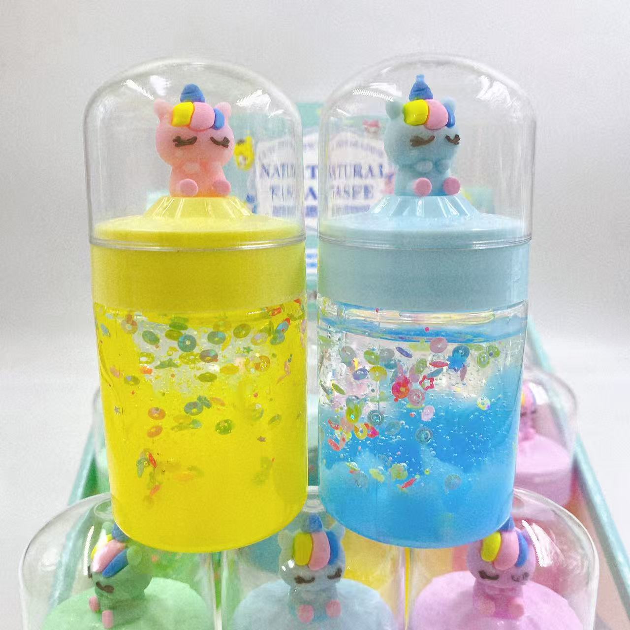 Doble muñeca goma espumante nuevo colorido barro slim juguetes para niños 2 yuanes barro de cristal descompresión al por mayor