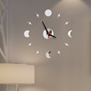 Nordic DIY acrylic hanging clock clock moon cycle hanging bell mirror round static wall sticker clock