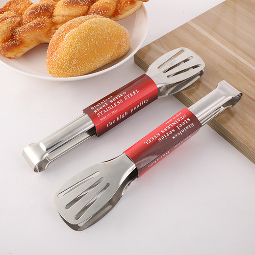 Stainless steel food tongs kitchen tools food tongs self-service tongs bread tongs steak tongs barbecue tongs