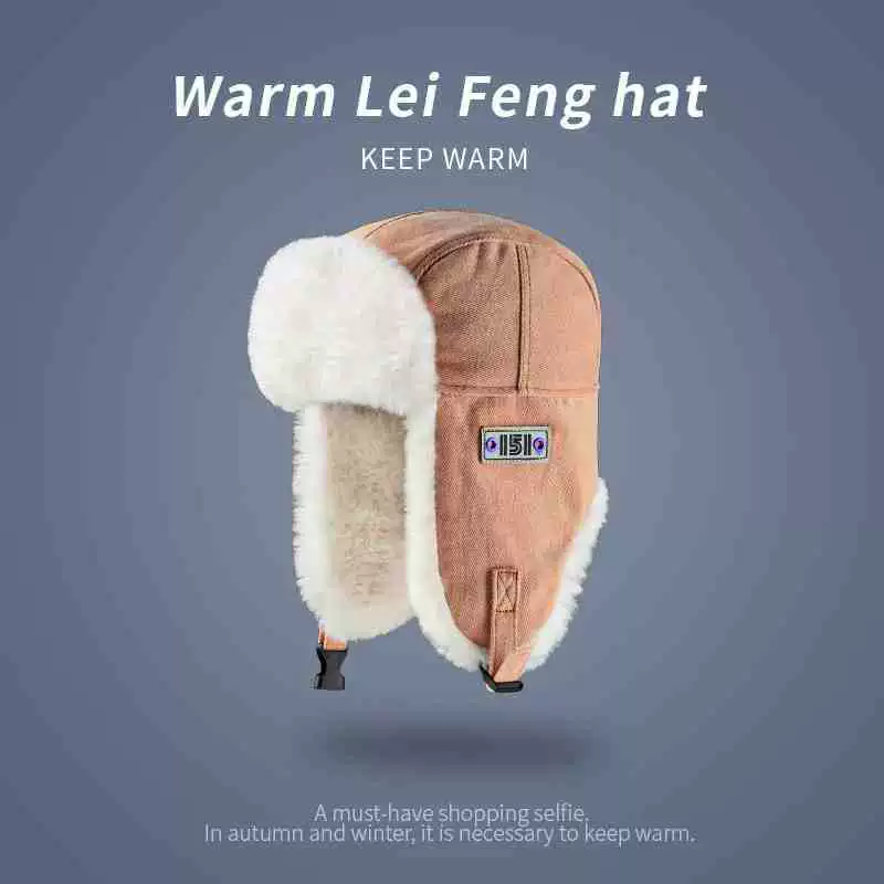 Winter hat for cycling, keep warm windproof cold-proof electric car