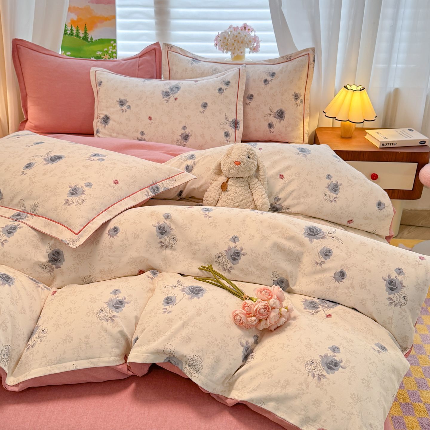 2025 otoño y invierno nuevo algodón grueso molienda cama de tres piezas de sábanas de algodón clase A cubierta de cama de cama de cama de gazolas 4