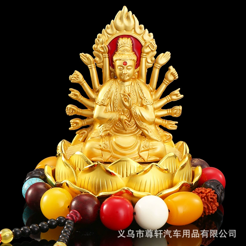 Автомобильные украшения, держатель для духов, сплав лотоса, Гуаньинь, аксессуары для салона автомобиля, тысяча рук Гуаньинь, автомобильные парфюмерные украшения, дропшиппинг