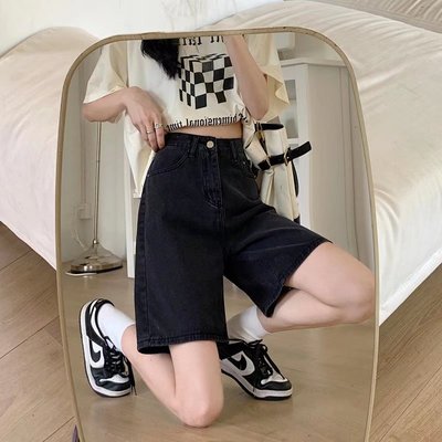 cowboy shorts summer 2022 new pattern Spice Girls Paige Easy Little Versatile Wide leg pants Pants